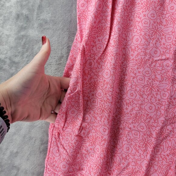 Cat & Jack Girls Pink Floral Wide Leg Jumpsuit L 10/12 Sleeveless Summer Outfit - Picture 3 of 10